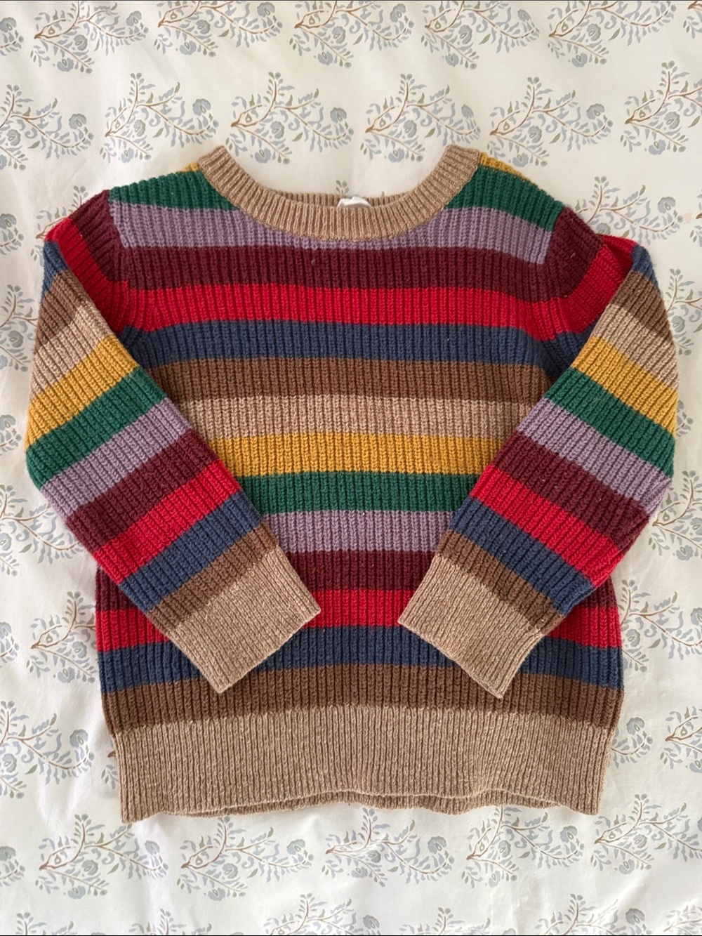 Boy’s Cotton and Wool Striped Sweater